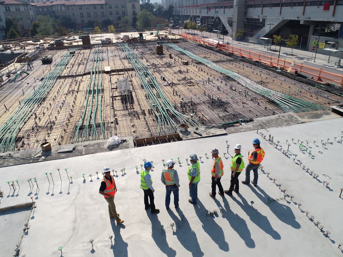 Strengthening a concrete structure on a building site in Mallorca